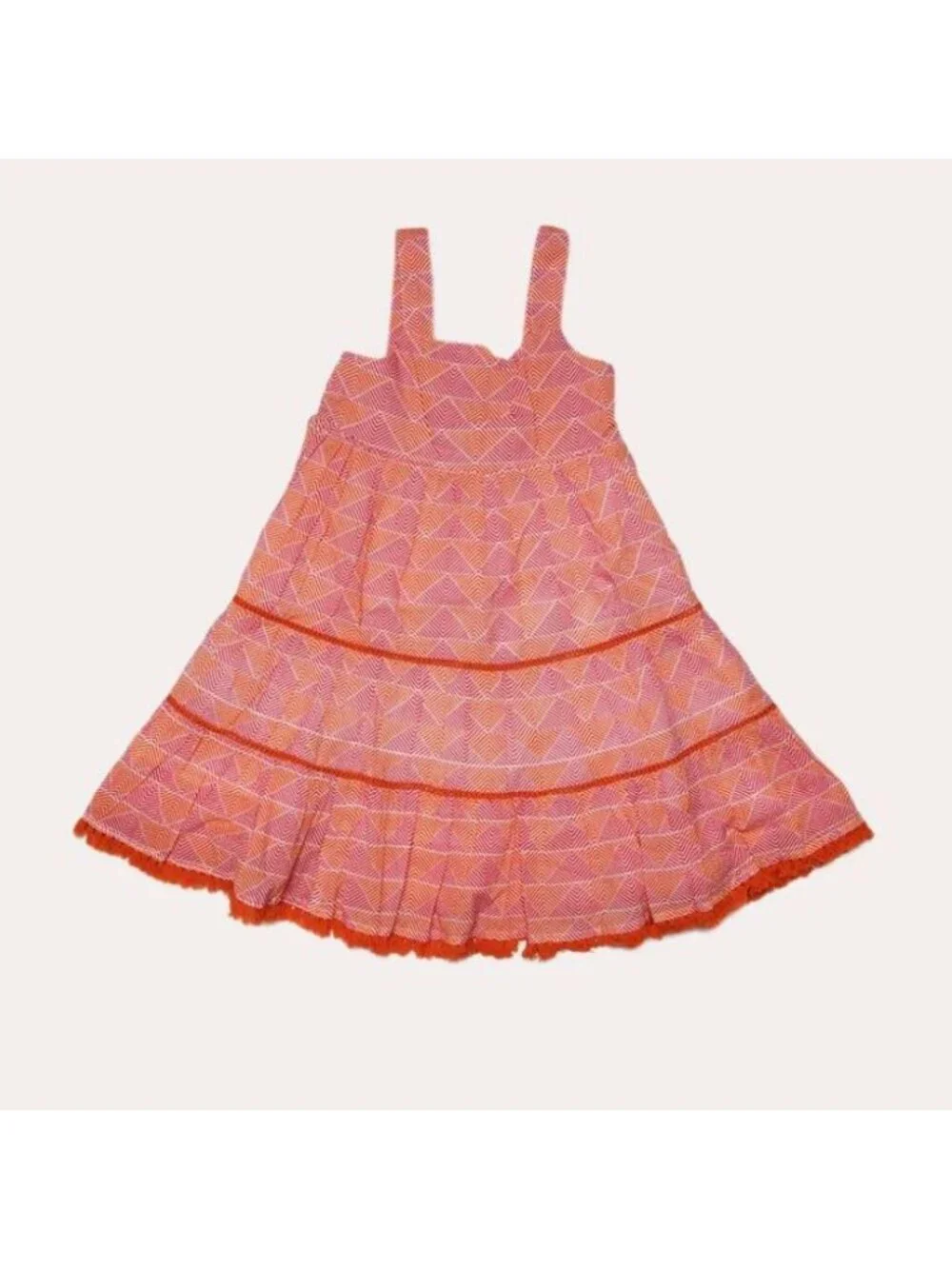 Oliphant Orange Girls' Maxi Dress Size 6 Printed